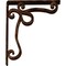 Ekena Millwork Orleans Wrought Iron Bracket, (Triple center brace), Antiqued Copper 2"W x 10"D x 12"H BKTM02X10X12TOLACO - alternate 7